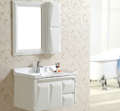 英飒PVC挂壁式浴室柜 电玩口袋风格与卫生洁具的精致融合